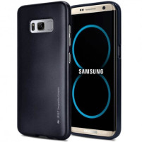 Силиконов гръб ТПУ MERCURY iJelly Metal Case за Samsung Galaxy S8 Plus G955 черен